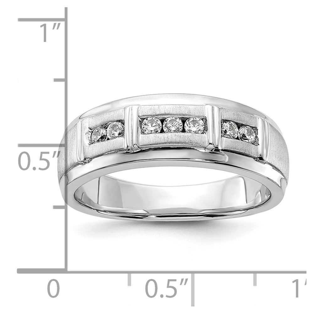 14K White Gold Lab Grown Diamond VS/SI+ G+ Men's Ring