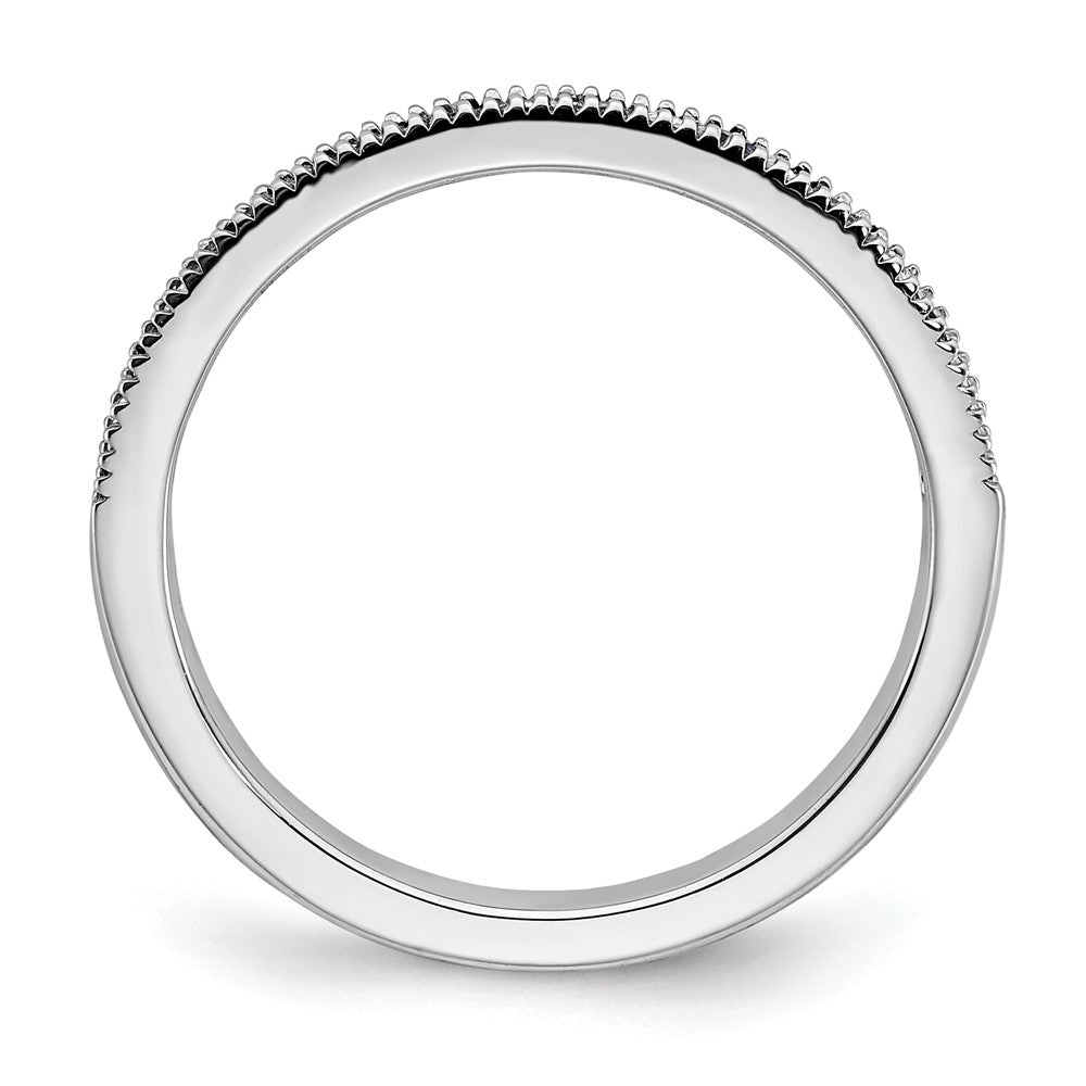 10K White Gold 10K Sapphire And Diamond Band