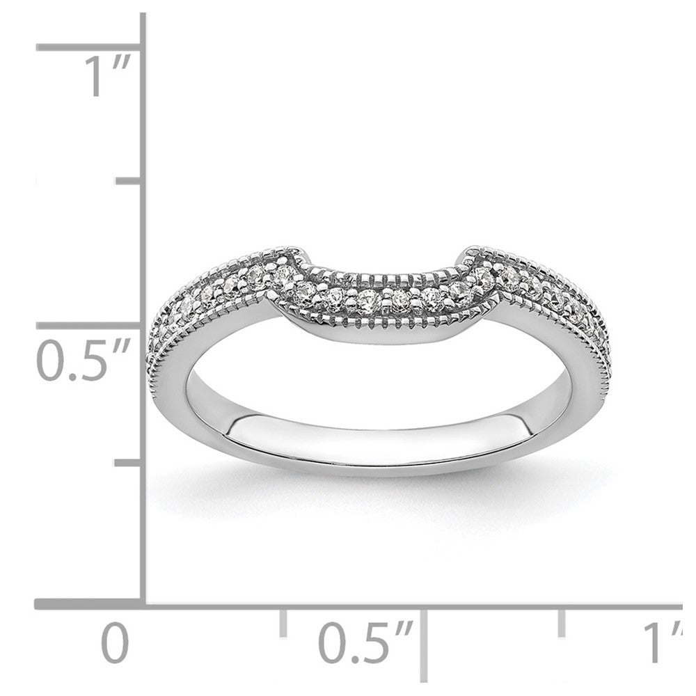 14K White Gold Lab Grown Diamond VS/SI+ G+ Wedding Band Ring