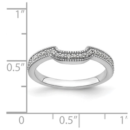 14K White Gold Lab Grown Diamond VS/SI+ G+ Wedding Band Ring