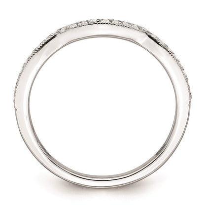 0.12 Ct. Natural Diamond 14k White Polish Matching Wedding Wedding Band Ring (Custom Order)