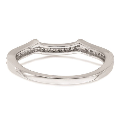 0.12 Ct. Natural Diamond 14k White Polish Matching Wedding Wedding Band Ring (Custom Order)