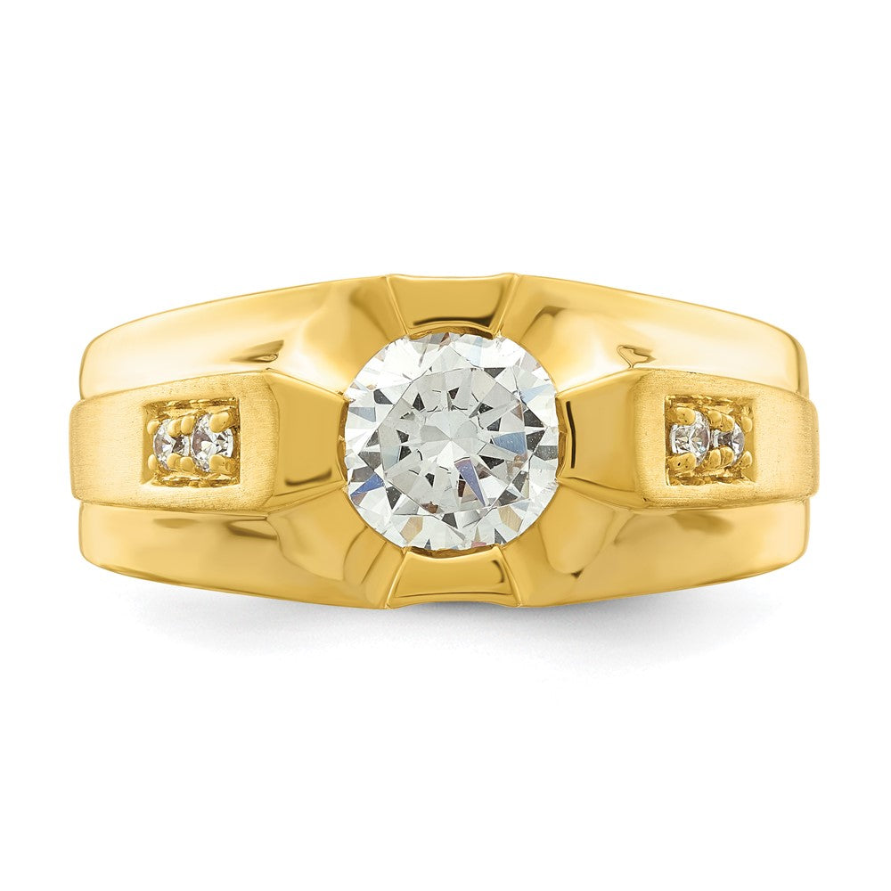 10k Yellow Gold 5/8 Ct. Lab Grown Diamond VS/SI+ G+ Certified Men's Ring