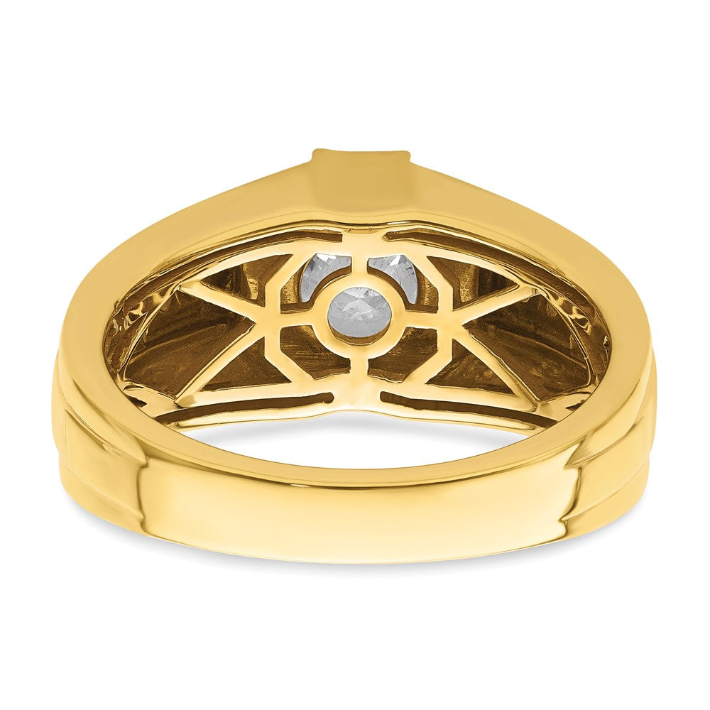 10k Yellow Gold 1/15 Ct. Lab Grown Diamond VS/SI+ G+ Men's Ring