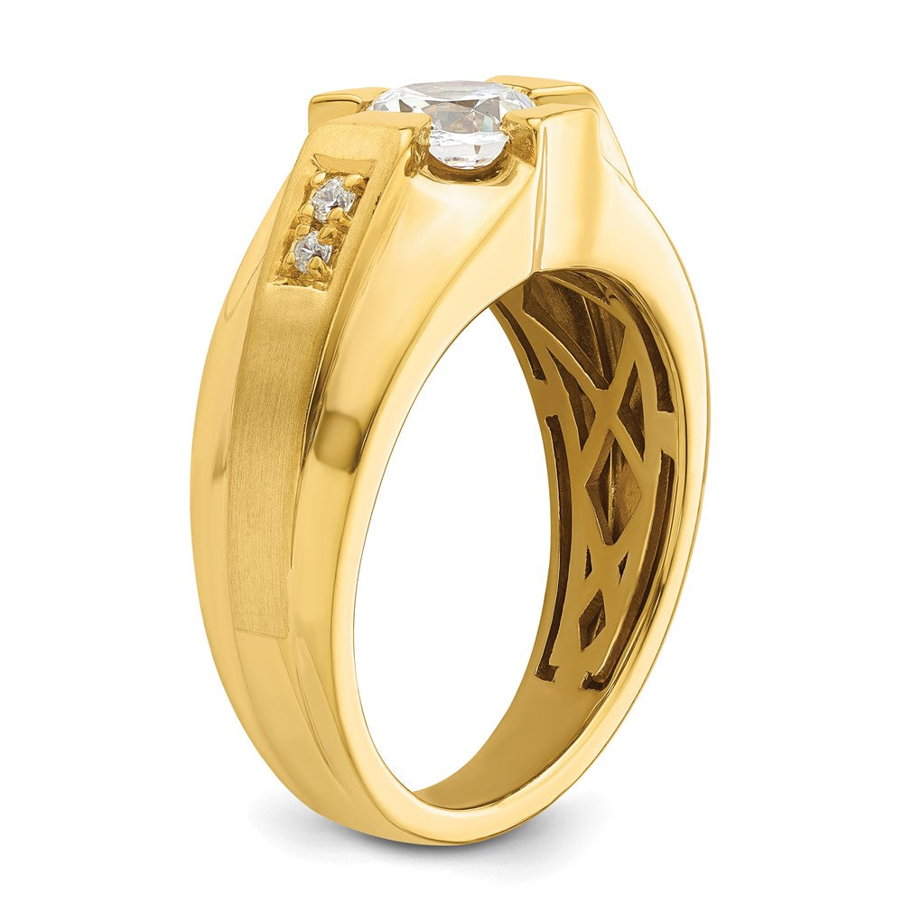 10k Yellow Gold 5/8 Ct. Lab Grown Diamond VS/SI+ G+ Certified Men's Ring