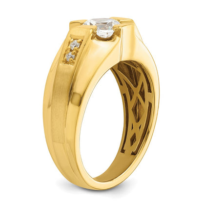 10k Yellow Gold 5/8 Ct. Lab Grown Diamond VS/SI+ G+ Certified Men's Ring