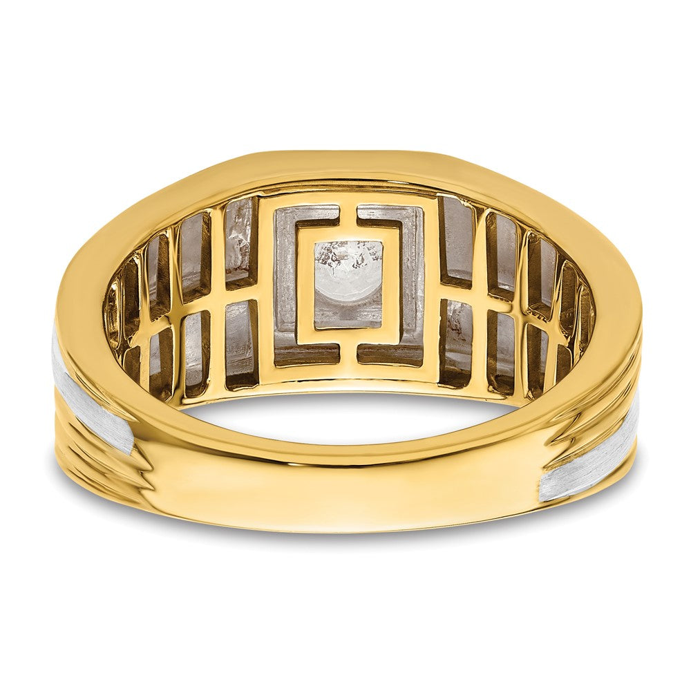 14K Two-Tone Lab Grown Diamond VS/SI+ G+ Men's Ring
