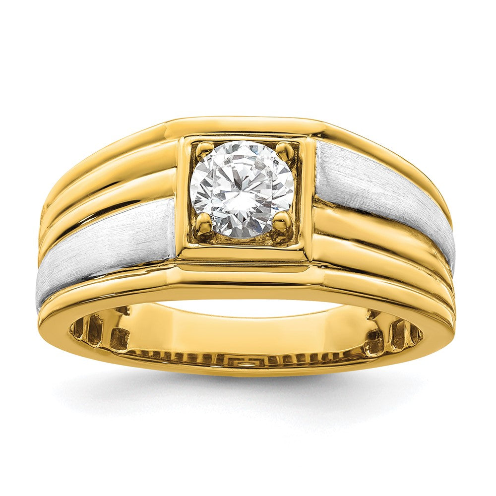 14K Two-Tone Lab Grown Diamond VS/SI+ G+ Men's Ring