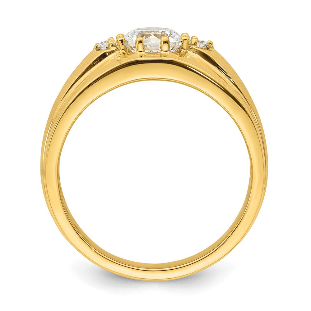 14k Yellow Gold 1 1/15 Ct. Lab Grown Diamond VS/SI+ G+ Men's Ring