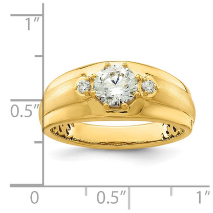 14k Yellow Gold 1/15 Ct. Lab Grown Diamond VS/SI+ G+ Men's Ring