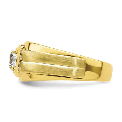 10k Yellow Gold 7/8 Ct. Lab Grown Diamond VS/SI+ G+ Complete Men's Ring