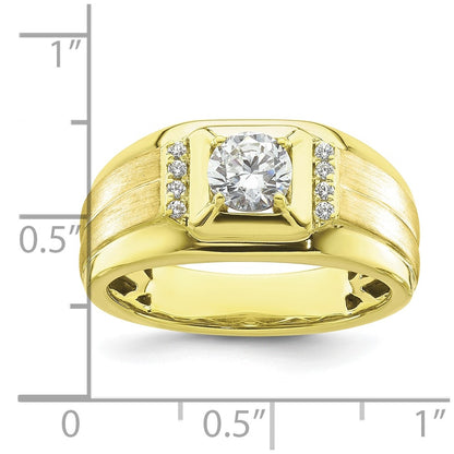 10k Yellow Gold 7/8 Ct. Lab Grown Diamond VS/SI+ G+ Complete Men's Ring