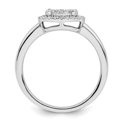 0.30ct. CZ Solid Real 14k White Complete Dia. Oval Halo Cluster Engagement Ring