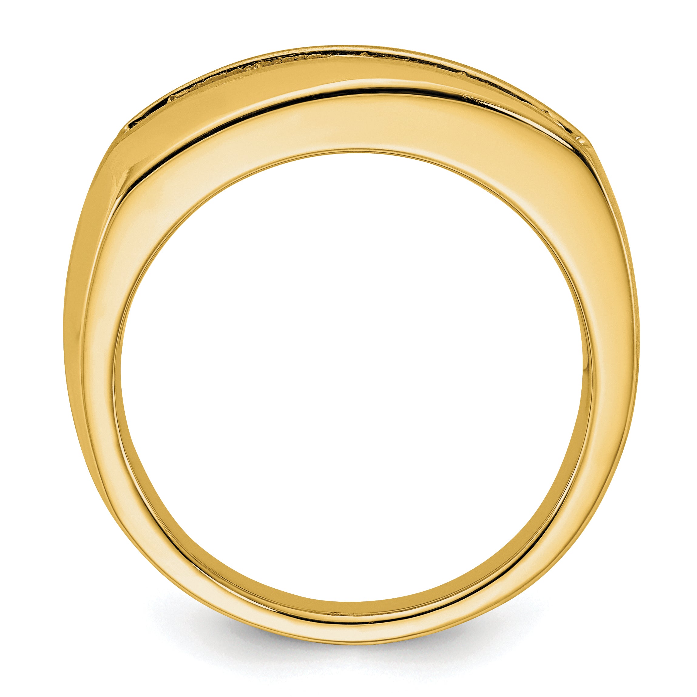 10k Yellow Gold 1 Ct. Lab Grown Diamond VS/SI+ G+ Five Stone Men's Ring