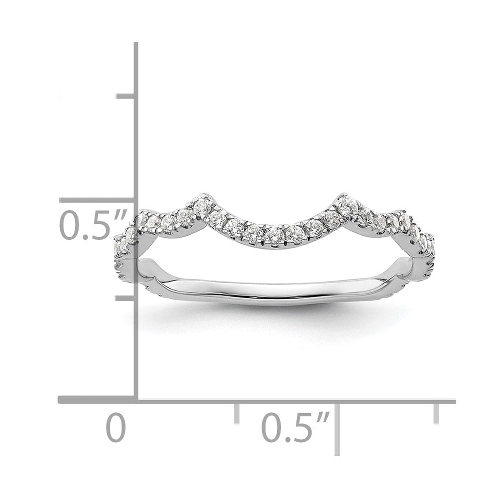 14k White Gold 1/3 Ct. Lab Grown Diamond VS/SI+ G+ Wedding Band Ring