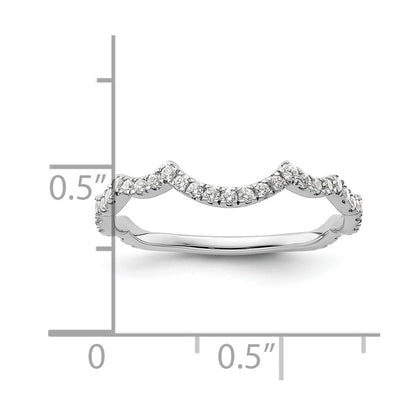 14k White Gold 1/3 Ct. Lab Grown Diamond VS/SI+ G+ Wedding Band Ring