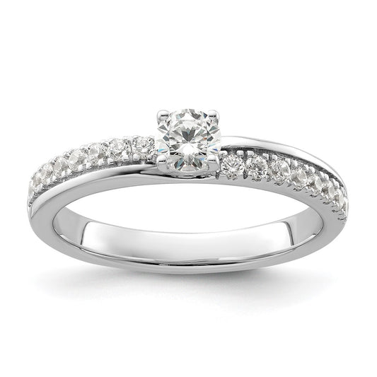 14K White Gold Lab Grown VS/SI+ G+ Diamond Two Promises Engagement Ring