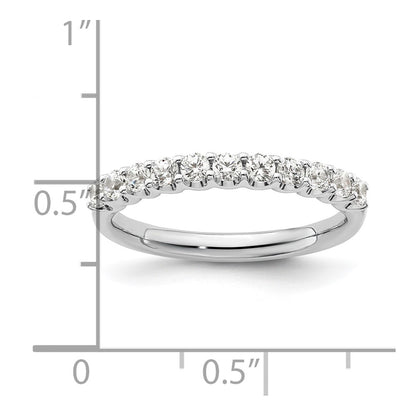 14k White Gold 1/2 Ct. Lab Grown Diamond VS/SI+ G+ Wedding Band Ring