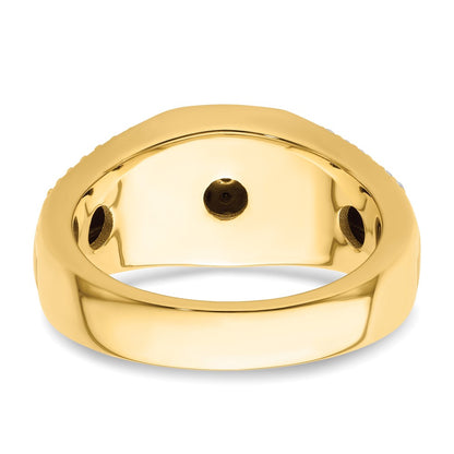 14k Yellow Gold 3/4 Ct. Lab Grown Diamond VS/SI+ G+ Men's Ring