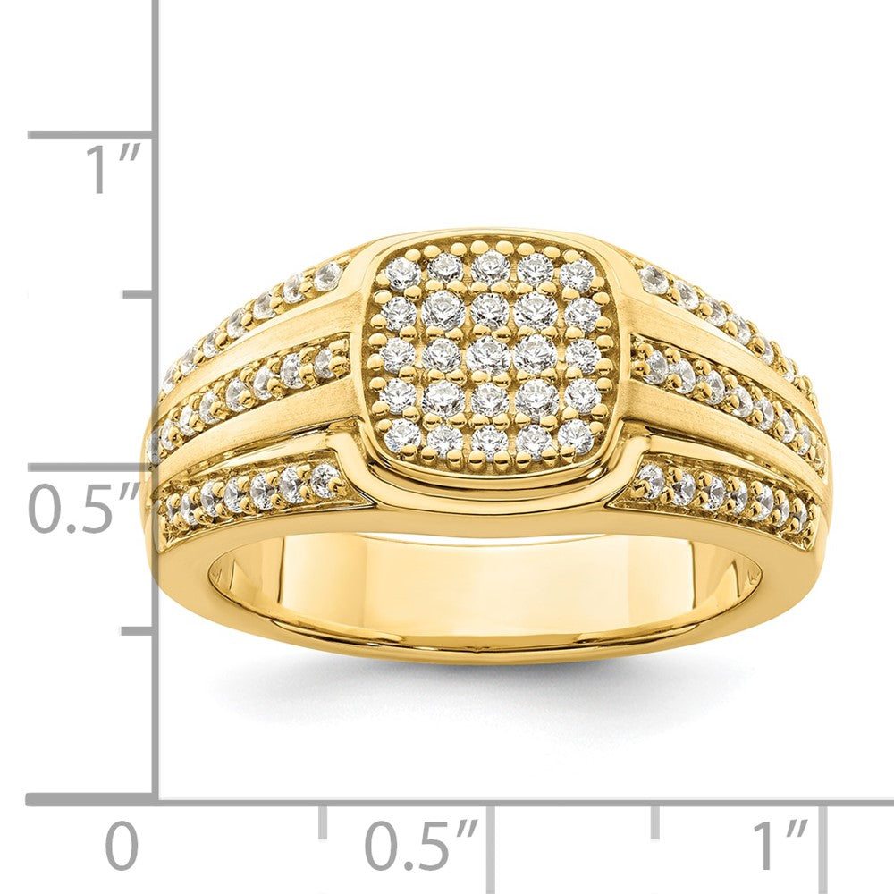 14k Yellow Gold 3/4 Ct. Lab Grown Diamond VS/SI+ G+ Men's Ring