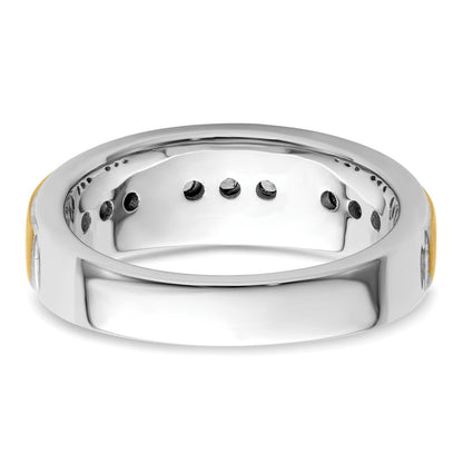 14K Two-Tone Lab Grown VS/SI+ G+ Diamond Men's Ring
