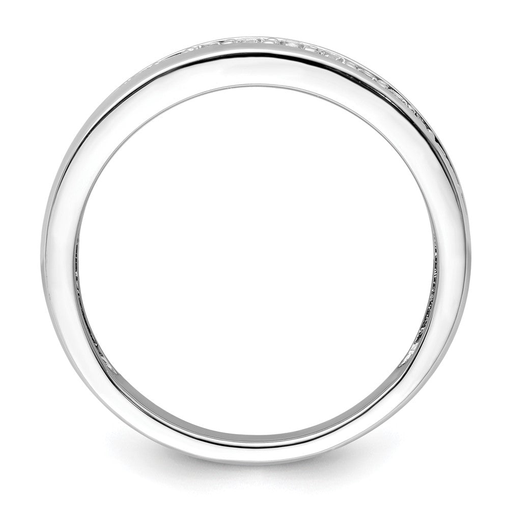 14K White Gold True Origin Men'S 3/8 Carat Lab Grown Diamond Vs D E F Band