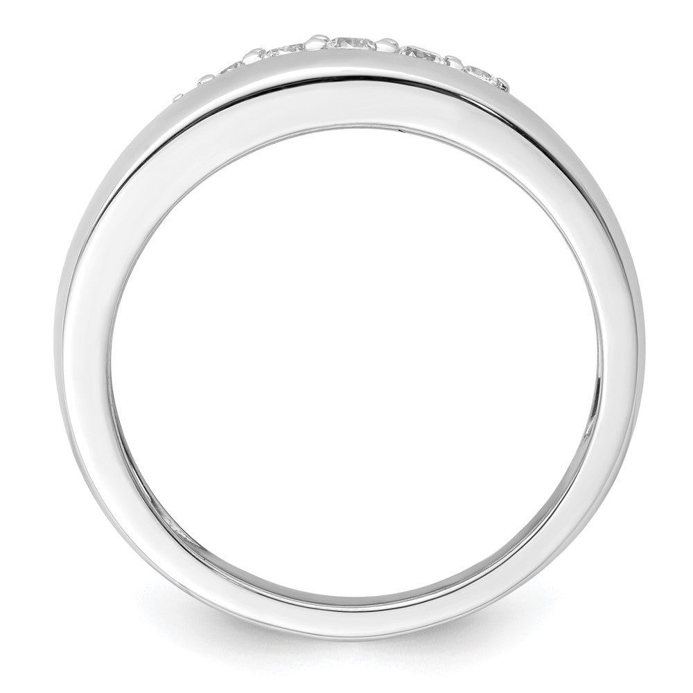 14K White Gold True Origin Men'S 1/4 Carat Lab Grown Diamond Vs D E F Band