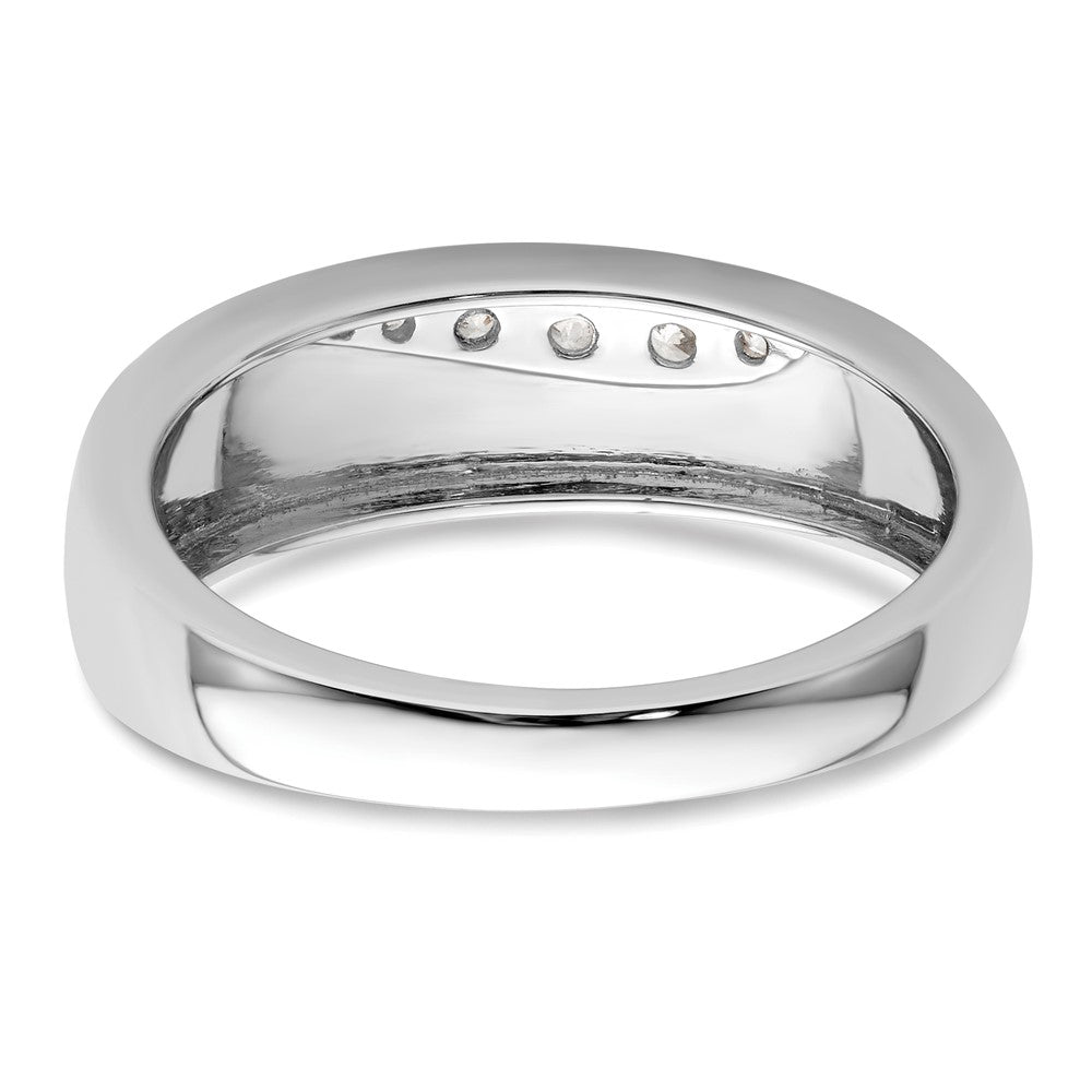 14K White Gold True Origin Men'S 1/4 Carat Lab Grown Diamond Vs D E F Band