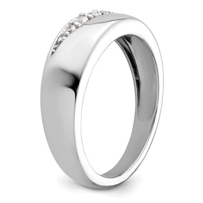 14K White Gold True Origin Men'S 1/4 Carat Lab Grown Diamond Vs D E F Band