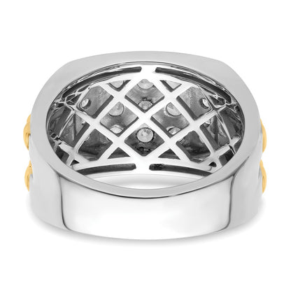 14k Two-Tone 1 1/5 Ct. Lab Grown Diamond VS/SI+ G+ Men's Ring