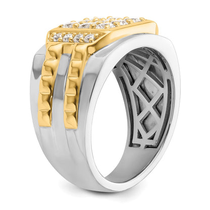 14k Two-Tone 1 1/5 Ct. Lab Grown Diamond VS/SI+ G+ Men's Ring