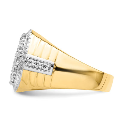 10k Two-Tone 2 Ct. Lab Grown Diamond VS/SI+ G+ Men's Cluster Ring