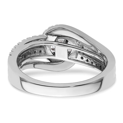 14k White Gold 3/4 Ct. Lab Grown Diamond VS/SI+ G+ Round Complete Engagement Ring