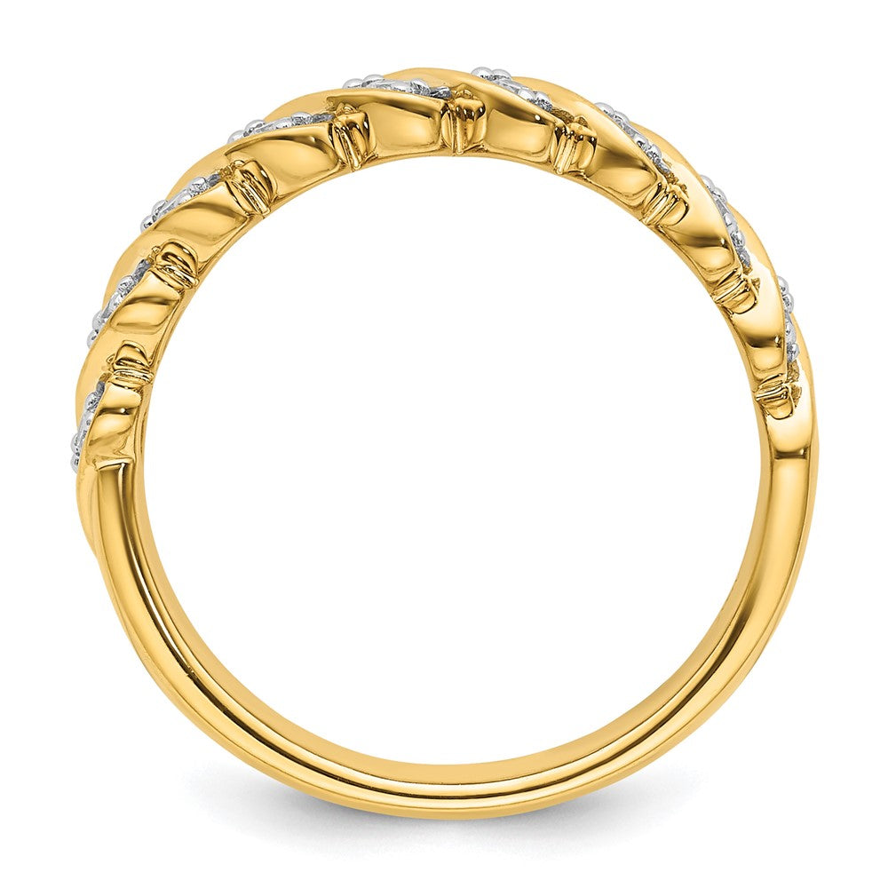 14k Yellow Gold 1/3 Ct. Lab Grown Diamond VS/SI+ G+ Wedding Band Ring