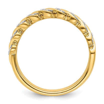 14k Yellow Gold 1/3 Ct. Lab Grown Diamond VS/SI+ G+ Wedding Band Ring