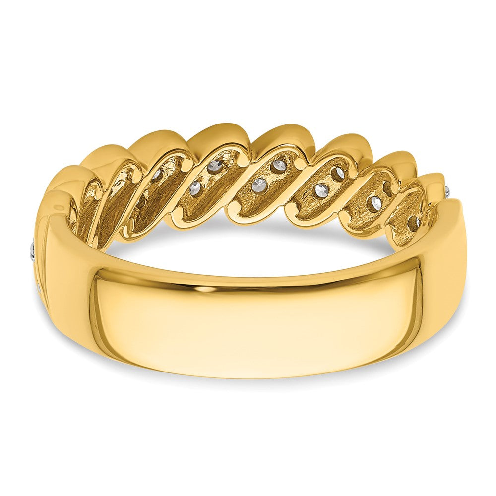 14k Yellow Gold 1/3 Ct. Lab Grown Diamond VS/SI+ G+ Wedding Band Ring