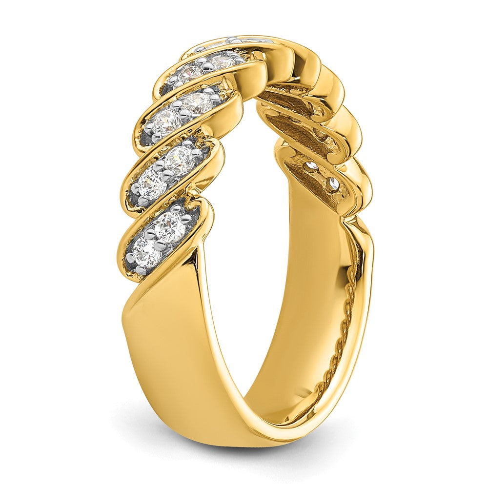 14k Yellow Gold 1/3 Ct. Lab Grown Diamond VS/SI+ G+ Wedding Band Ring