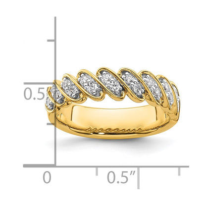 14k Yellow Gold 1/3 Ct. Lab Grown Diamond VS/SI+ G+ Wedding Band Ring