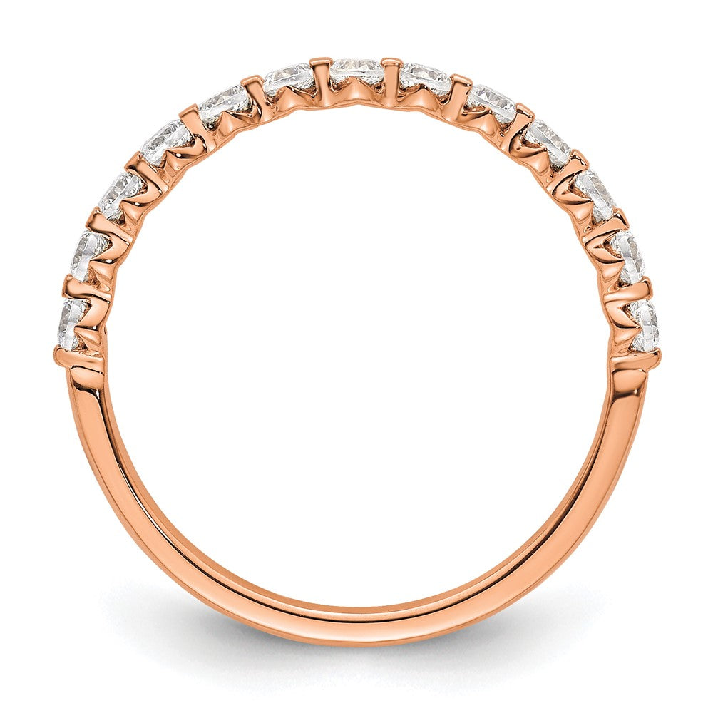 14K Rose Gold True Origin 1/2 Carat Lab Grown Diamond Vs D E F Band