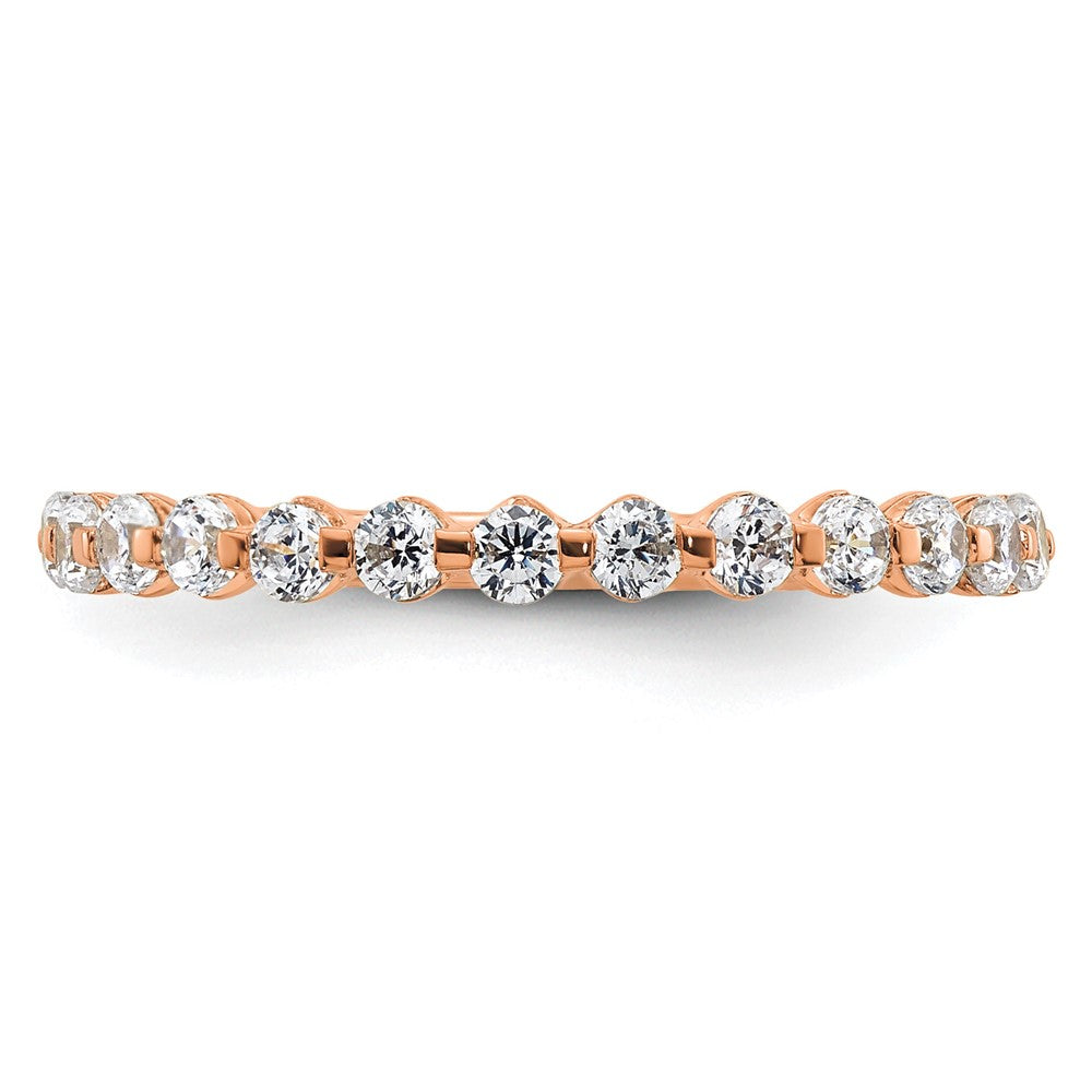 14K Rose Gold True Origin 1/2 Carat Lab Grown Diamond Vs D E F Band