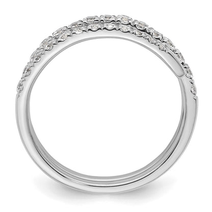 14K White Gold True Origin 3/4 Carat Lab Grown Diamond Vs D E F Fancy Band