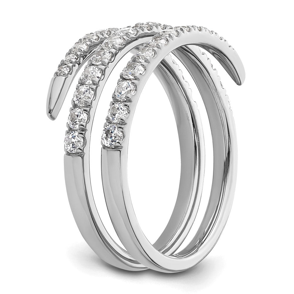 14K White Gold True Origin 3/4 Carat Lab Grown Diamond Vs D E F Fancy Band