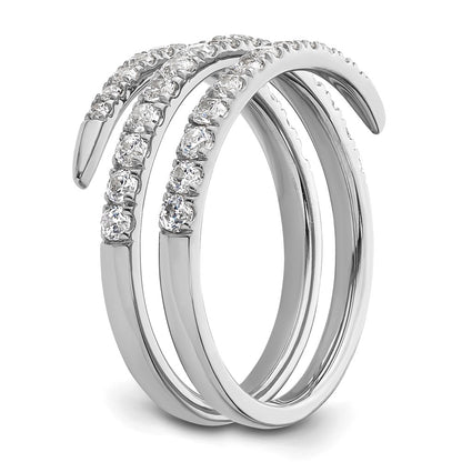 14K White Gold True Origin 3/4 Carat Lab Grown Diamond Vs D E F Fancy Band