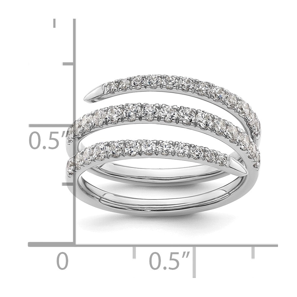 14K White Gold True Origin 3/4 Carat Lab Grown Diamond Vs D E F Fancy Band