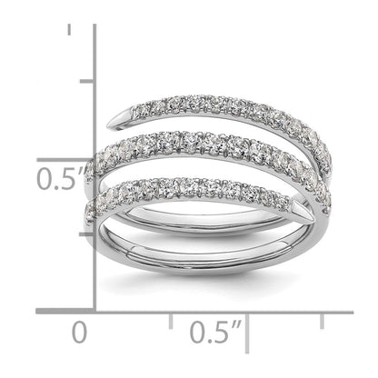 14K White Gold True Origin 3/4 Carat Lab Grown Diamond Vs D E F Fancy Band