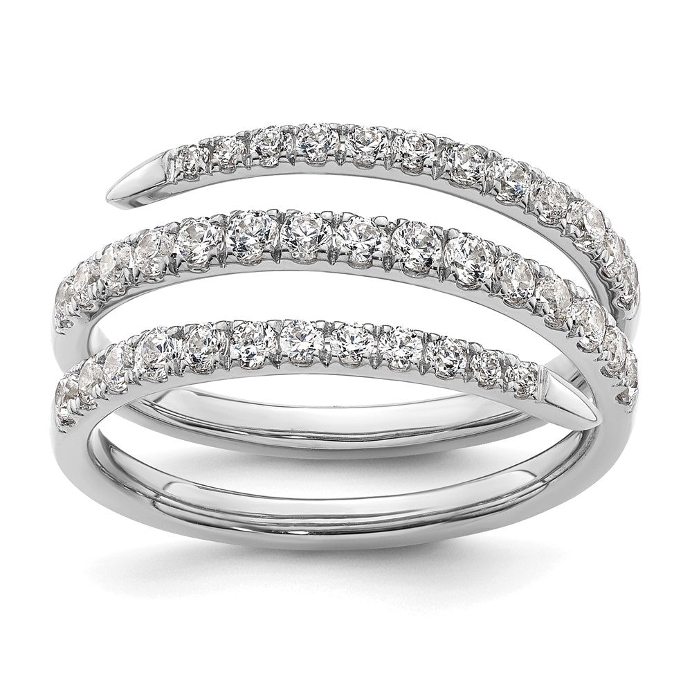 14K White Gold True Origin 3/4 Carat Lab Grown Diamond Vs D E F Fancy Band