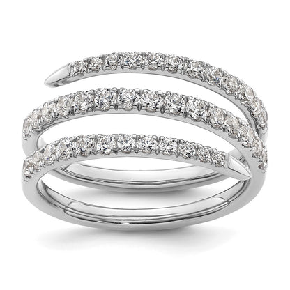 14K White Gold True Origin 3/4 Carat Lab Grown Diamond Vs D E F Fancy Band