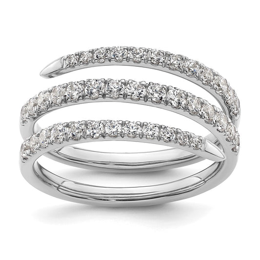 14K White Gold True Origin 3/4 Carat Lab Grown Diamond Vs D E F Fancy Band