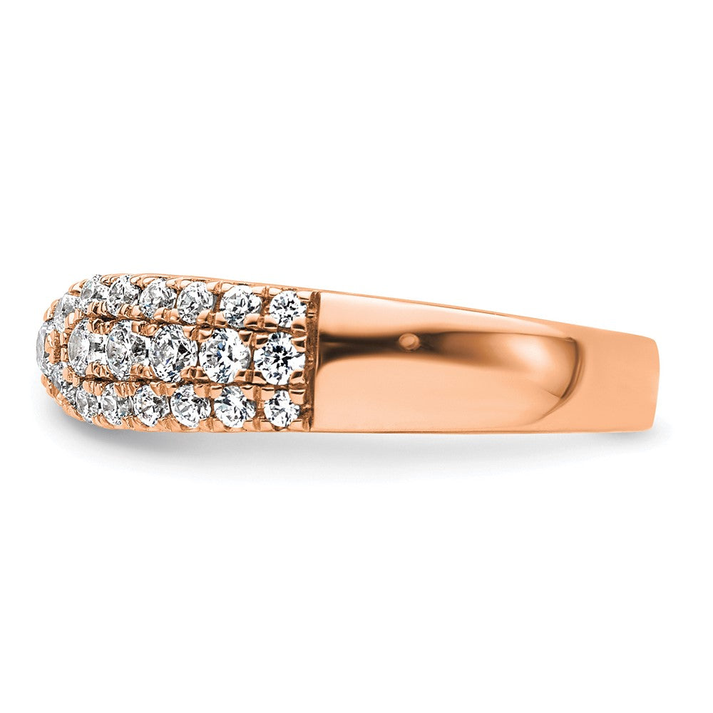 14K Rose Gold True Origin 3/4 Carat Lab Grown Diamond Vs D E F Fancy Band