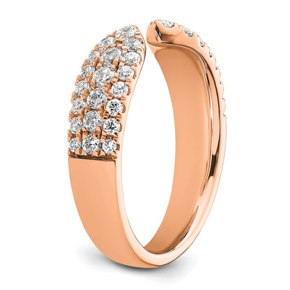 14K Rose Gold True Origin 3/4 Carat Lab Grown Diamond Vs D E F Fancy Band